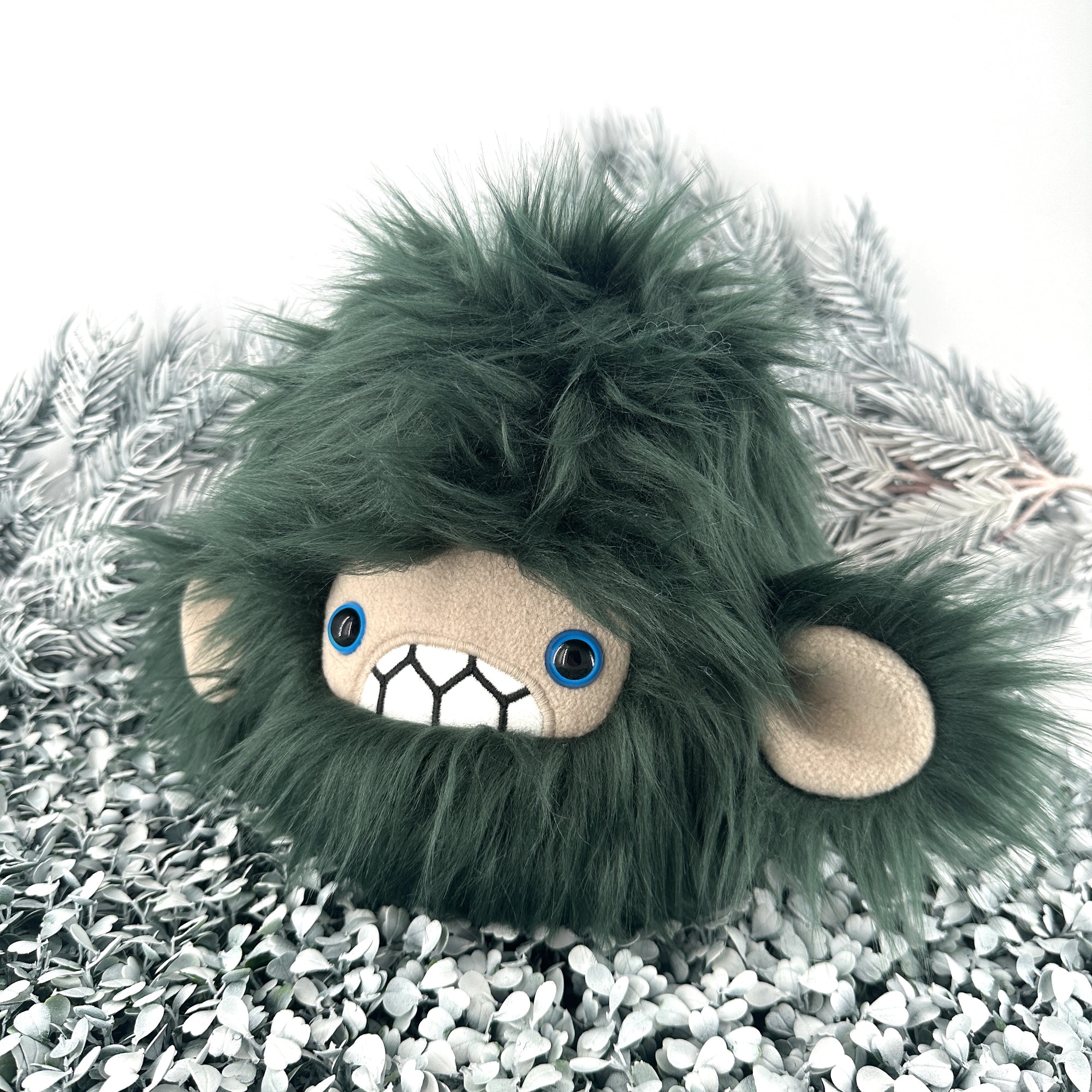 Severed Pygmy Sasquatch Head - forest green